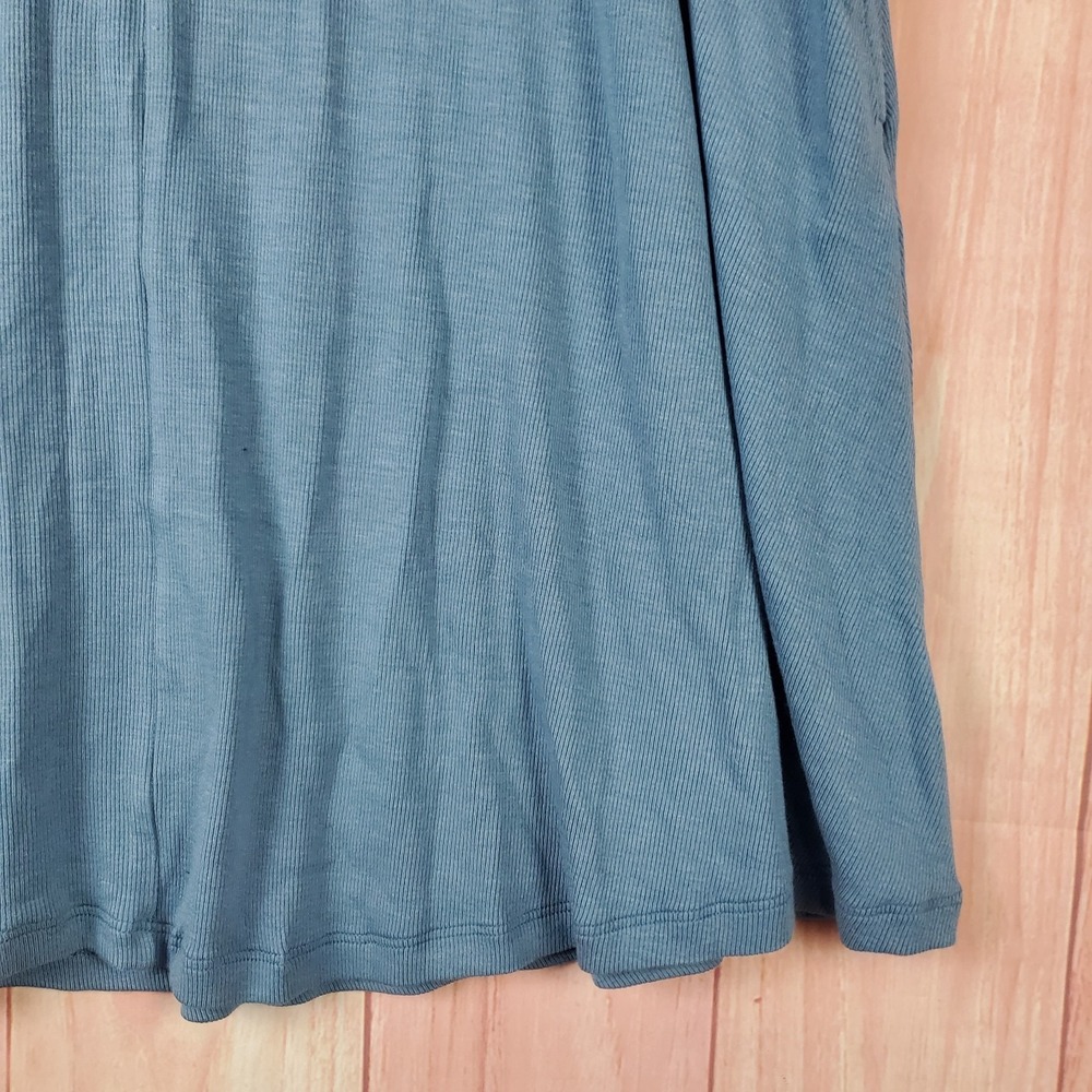 Toad & Co Daisy Rib A Line Dress Womens Large Blue Modal Round Neck Sleeveless - Picture 5 of 11